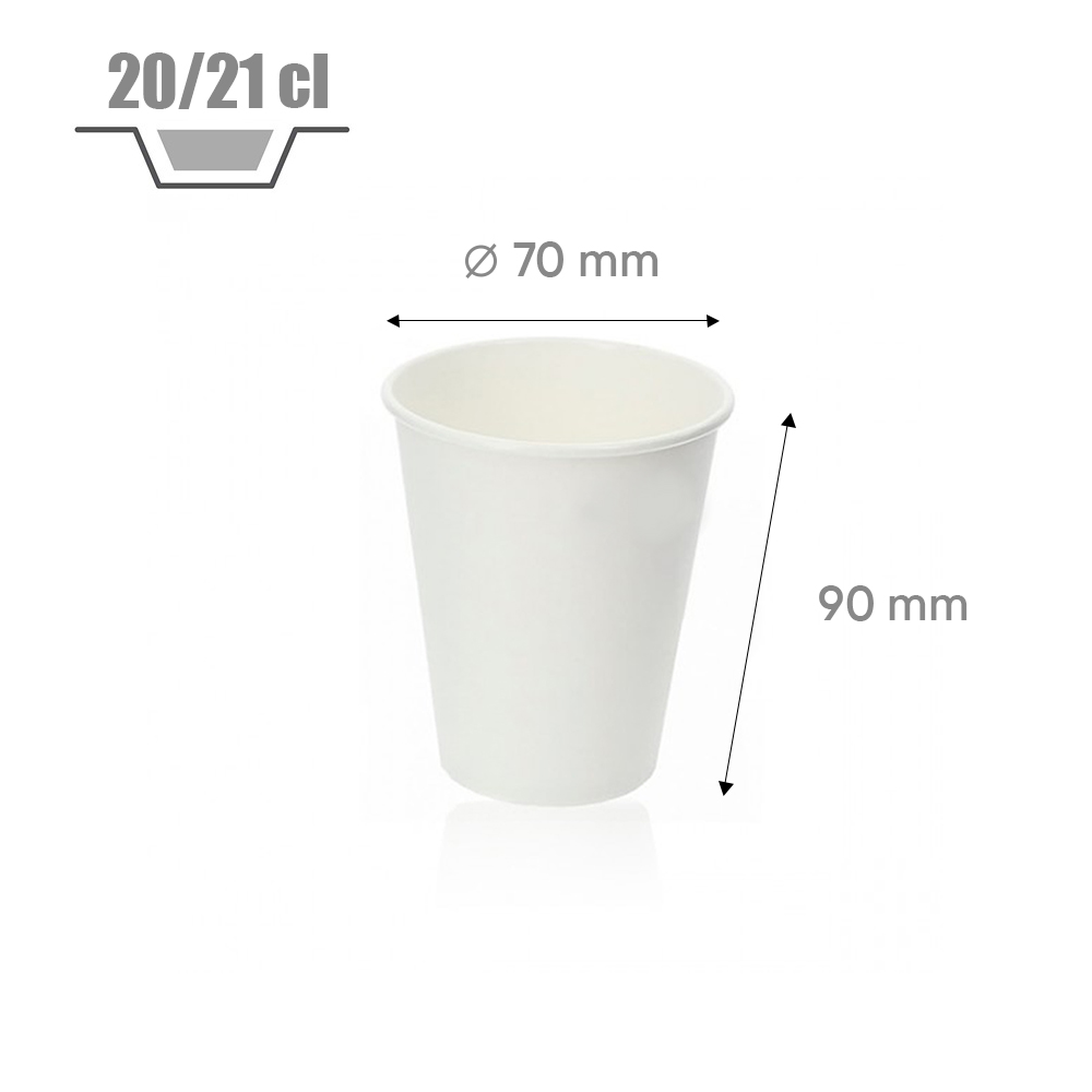 Gobelet en carton blanc 20/21 cl (7 oz)